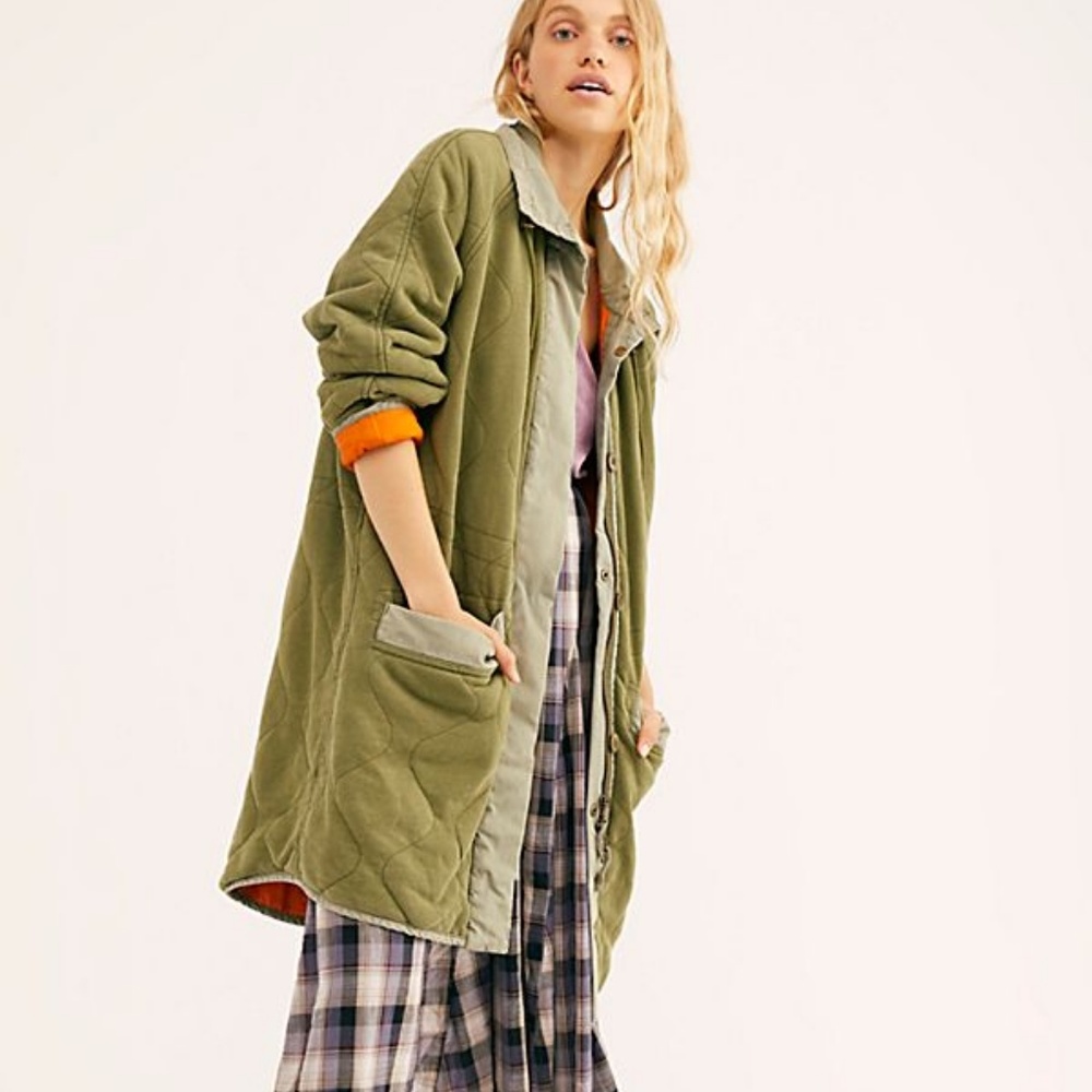 Free People Puffed Out Reversible Dolman Jacket